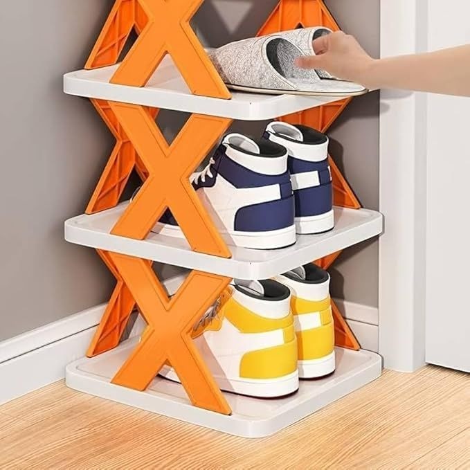 X-Shaped Shoe Rack : X رف أحذية على شكل حرف